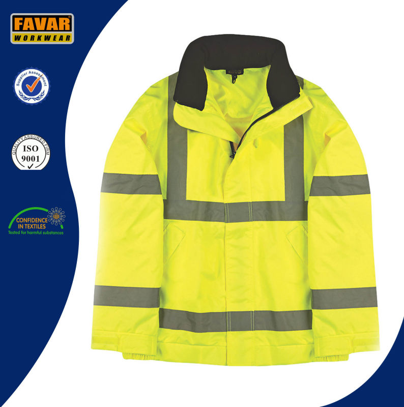 Hi-Vis Yellow Lightweight Bomber Jacket