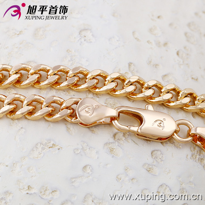 Imitaion Fashion Xuping 18k Gold -Plated No Stone Neckalce in Environmental Copper-42639