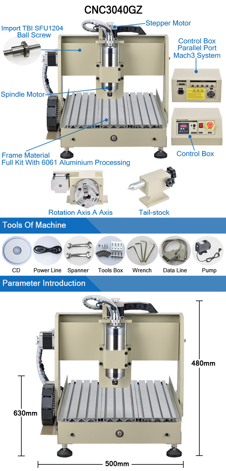 High Speed Water Cooling Woodworking CNC Milling Machine