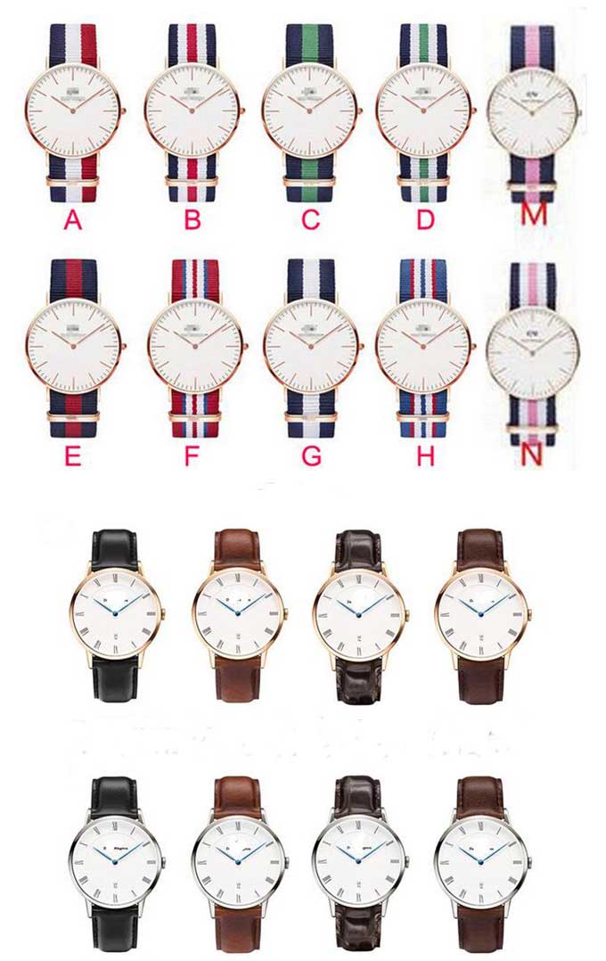 Yxl-469 Factory Custom Fashion Nato Band Watch Dw Style Nylon Strap Watches Couple Men Women Bracelets Watch Wrist