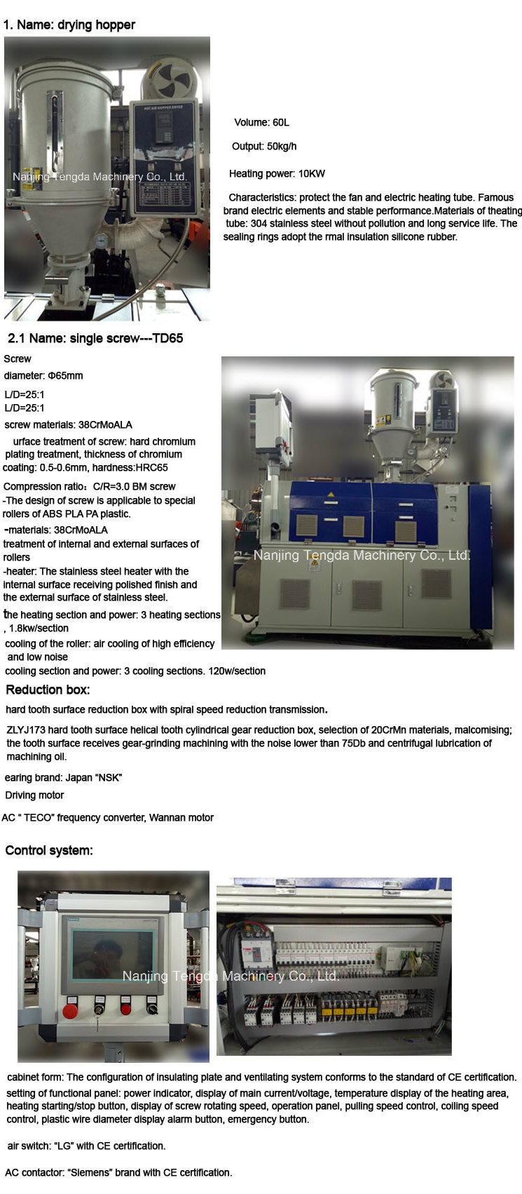 ABS Filament Extruder for 3D Printing with Fully Automatic