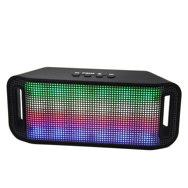 Cheap Music Mini Bluetooth Speakers with FM Radio, LED Dancing Lights, TF Card Support