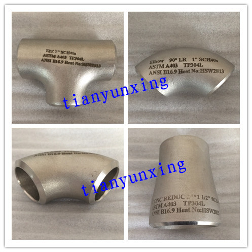 ANSI B16.9 Seamless TP304L Stainless Steel Pipe Fittings