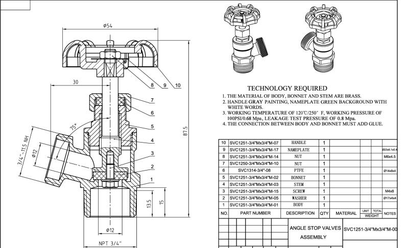 The Brass Angle Stop Valve