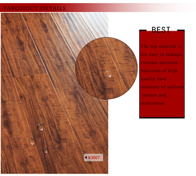 12.3mm Vinyl Plank Parquet Wood Wooden Laminated Laminate Flooring