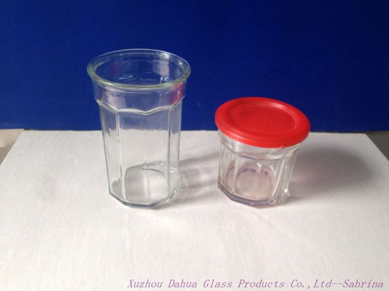 320ml&520ml Clear Glass Storage Jar with Plastic Cap