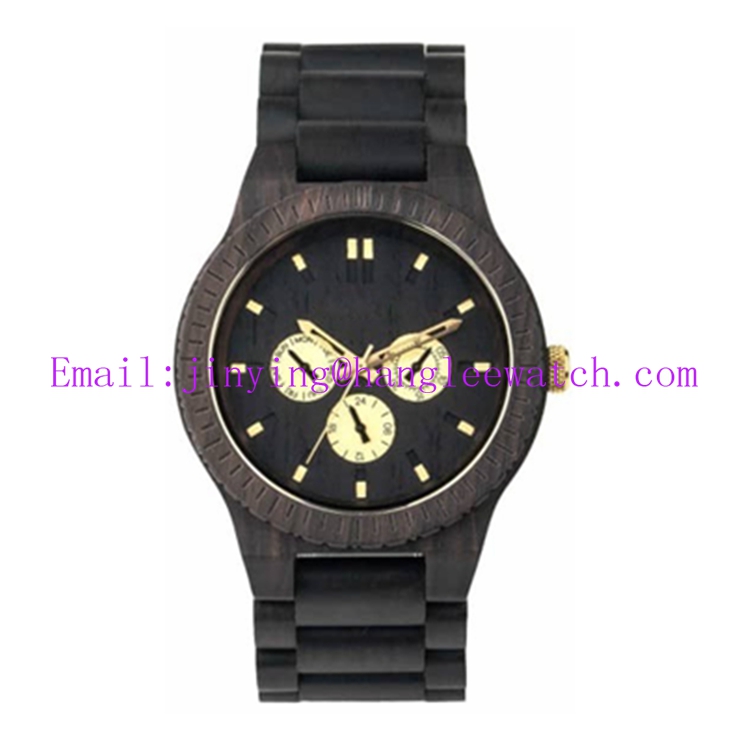 OEM New Walnut Watch Pure Natural Wooden Watch