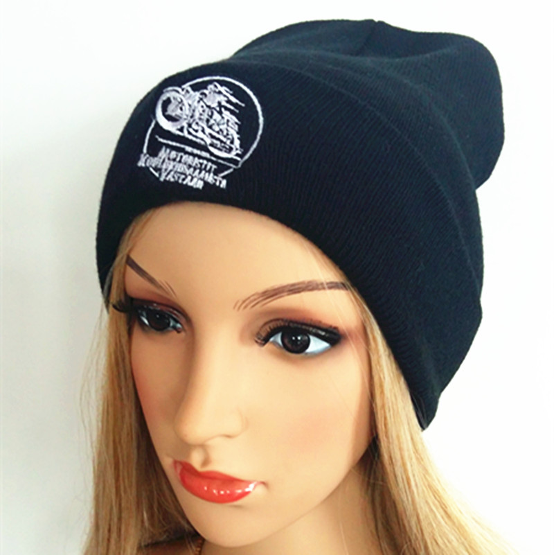 Beautiful Embroidered Keep Warm Knitting Cap (S-1079)