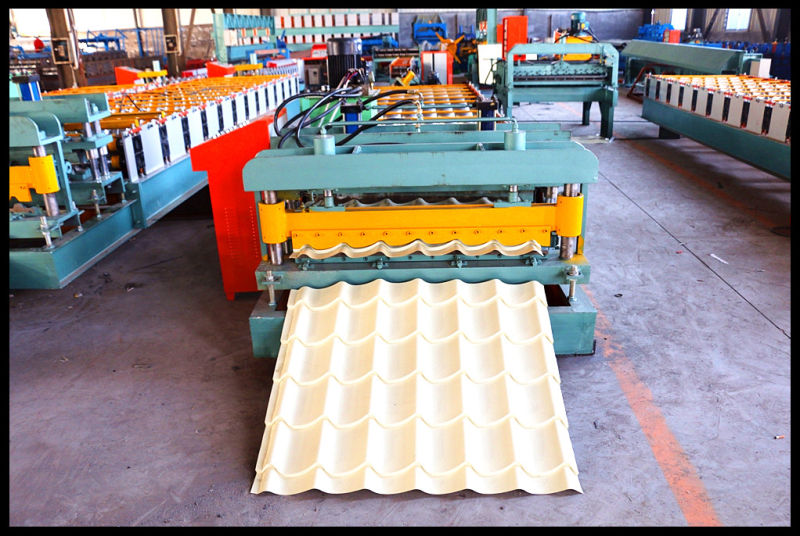 2015 Step Tile Glazed Tile Roll Forming Machinery