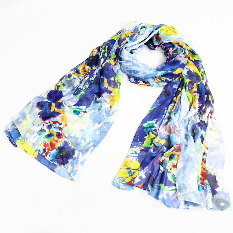 Silk Beach Dress Female Big Scarf