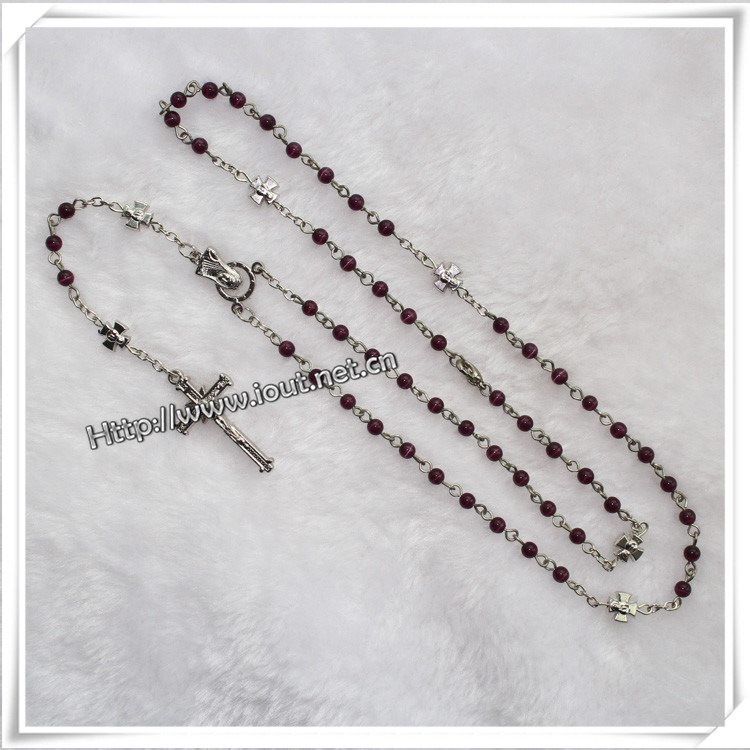 Glass Beads Rosary, Rosary Glass Beads, Cheap Glass Rosary (IO-cr331)