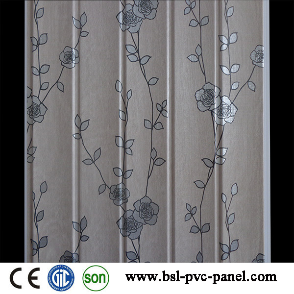 2015 Laminated New Design Pattern 25cm Wave PVC Wall Panel