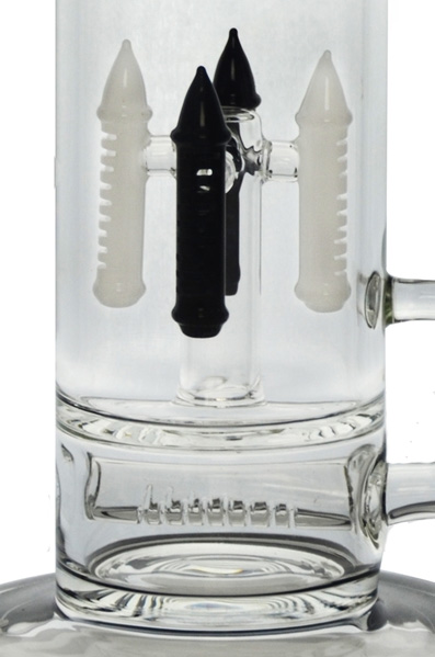 4 Tower Inline Showerheads Glass Water Pipe for Smoking (ES-GB-449)