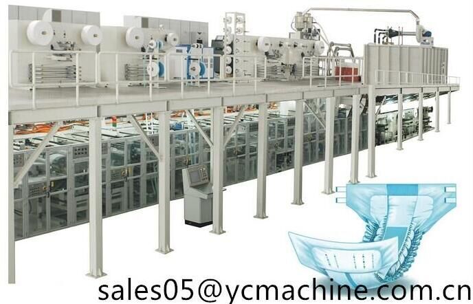 Full Servo I Shape Adult Diaper/Adult Incontinence Product Making Machine