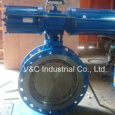 API Pneumatic Flanged Butterfly Valve