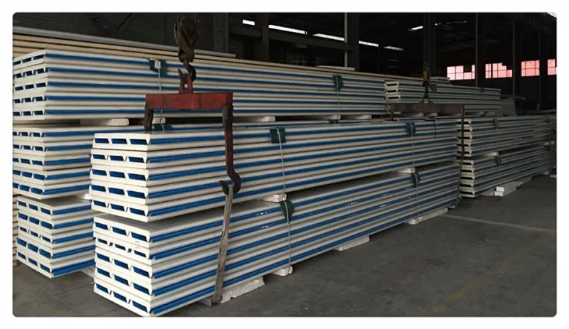 Trapzoidal PU Sandwhich Panel for Prefab Houses