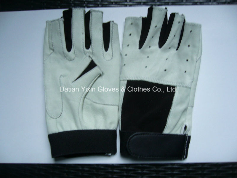 Half Finger Glove-Racing Glove-Bicycle Glove-Work Glove-Leather Glove