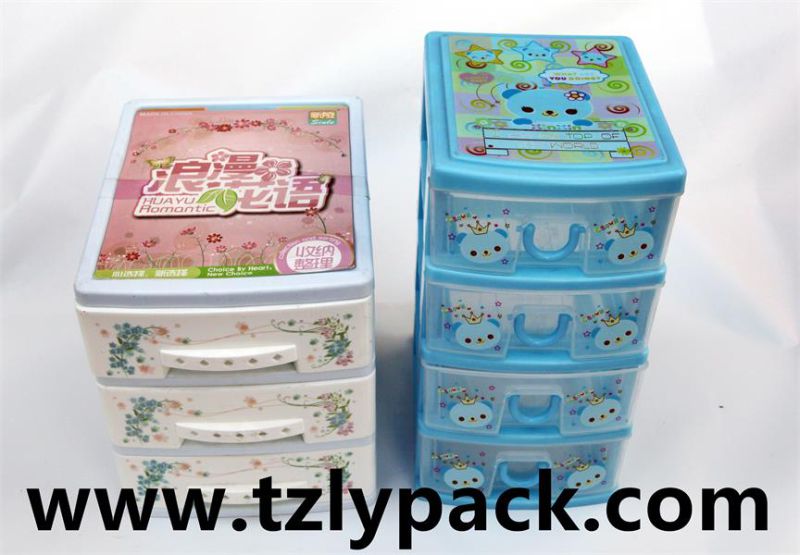 Cute Bear, Lovely Flower, Heat Transfer Film for Plastic Small Sorting Box