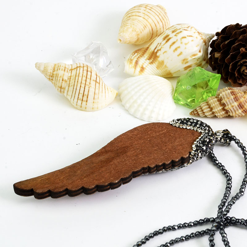 Wholesale Fashion Jewelry Leather Pendant with Rinestone