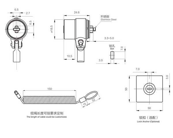 Top Security Lock for Laptop Cumputer