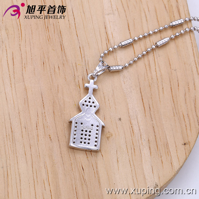 32220 Fashion Elegant Rhodium Imitation Jewelry Chain Pendant in Alloy Copper