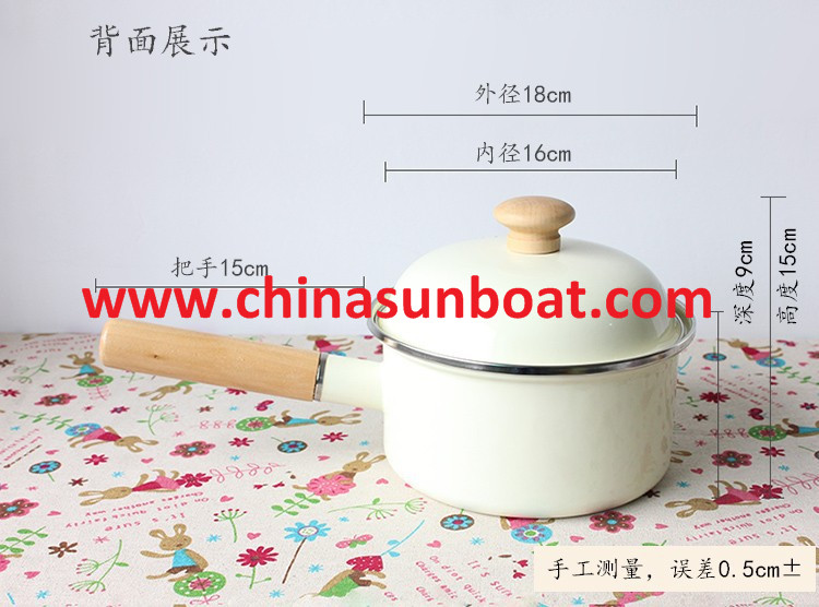 Sunboat Cute Cartoon Sheep Milk Enamel Pot Soup Pot