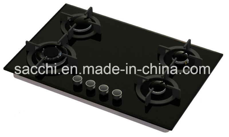 Sabaf Four Burner Tempered Glass Gas Hob -Gna477