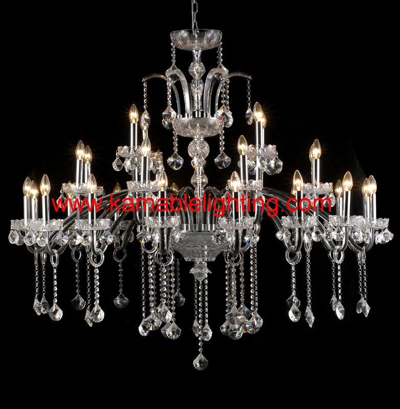 Hotel Decorative Purple Glass Chandelier (11001-18L)