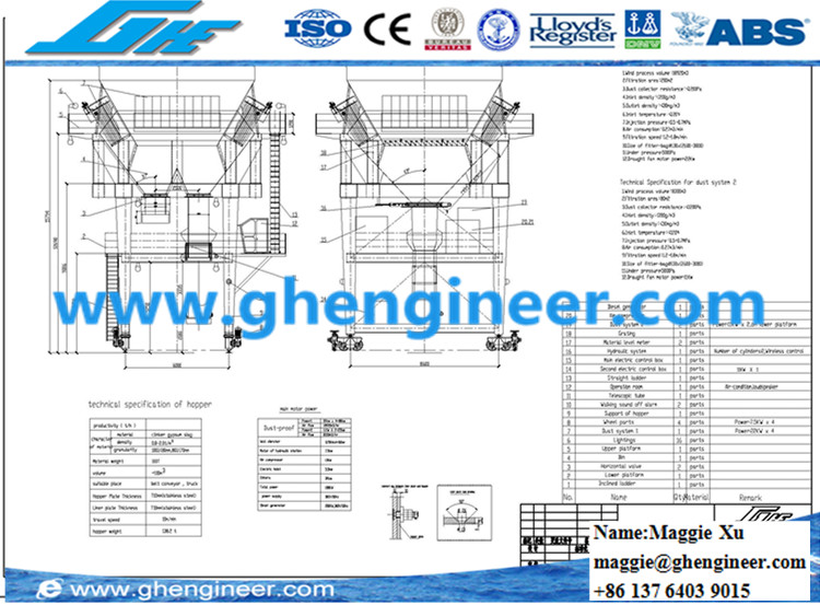 Fixed Type Hopper and Electro-Hydraulic Clamshell Grab