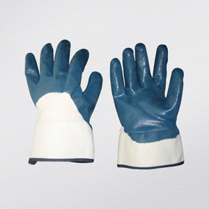 3/4 Nitrile Coated Interlock Liner Open Back Nitrile Work Glove