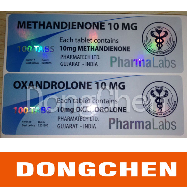 Injection 10ml Adhesive Waterproof Hologram Vial Label