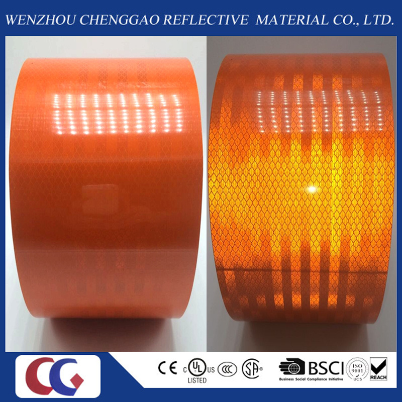 High Visibility Orange Reflective Tape in Roll Size 15cm Width X 45 Meter