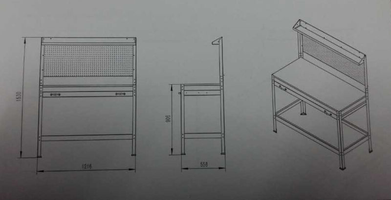 Heavy Duty Work Table with Drawer