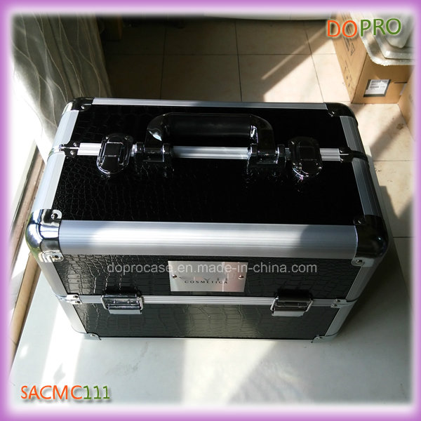 Crocodile PVC Aluminum Beauty Cosmetic Case (SACMC111)