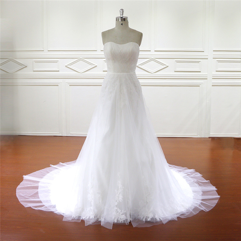 Real Sample of Detachable Skirt Brides Dress