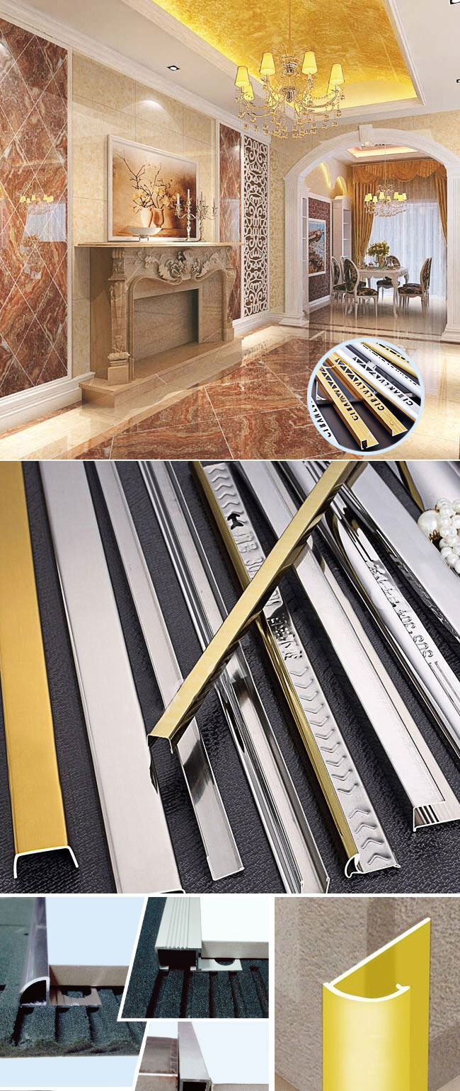 Anodized Aluminum Strip for Tile Decoration