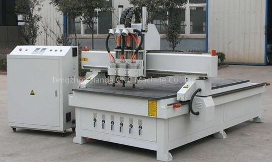 Pneumatic Three Heads Woodworking CNC Router Machine