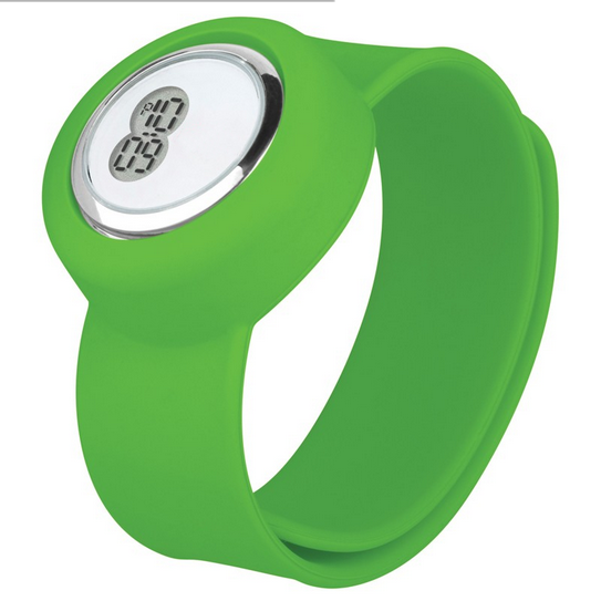 Logo Printing Silicon Kids Digital Slap Watch