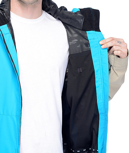 Squad Cyan Men's Snowboard Jacket