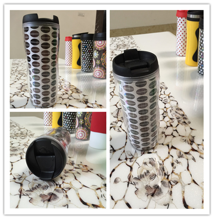 Eco Friendly Plastic Reusable Plastic Coffee Cup with Customized Color