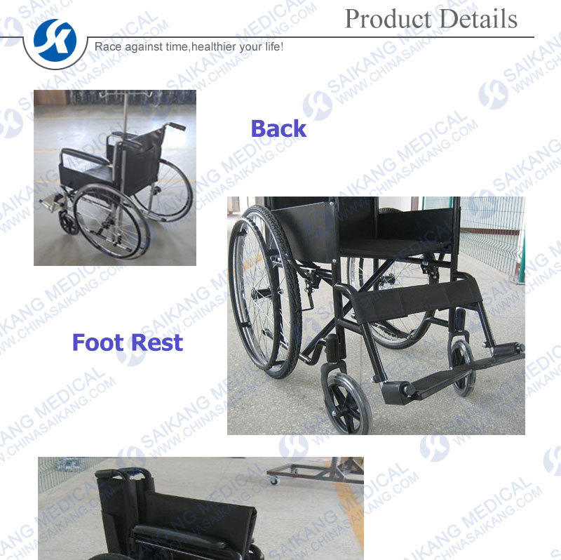 Foldable Design Wheelchair for Disabled (CE/FDA/ISO)