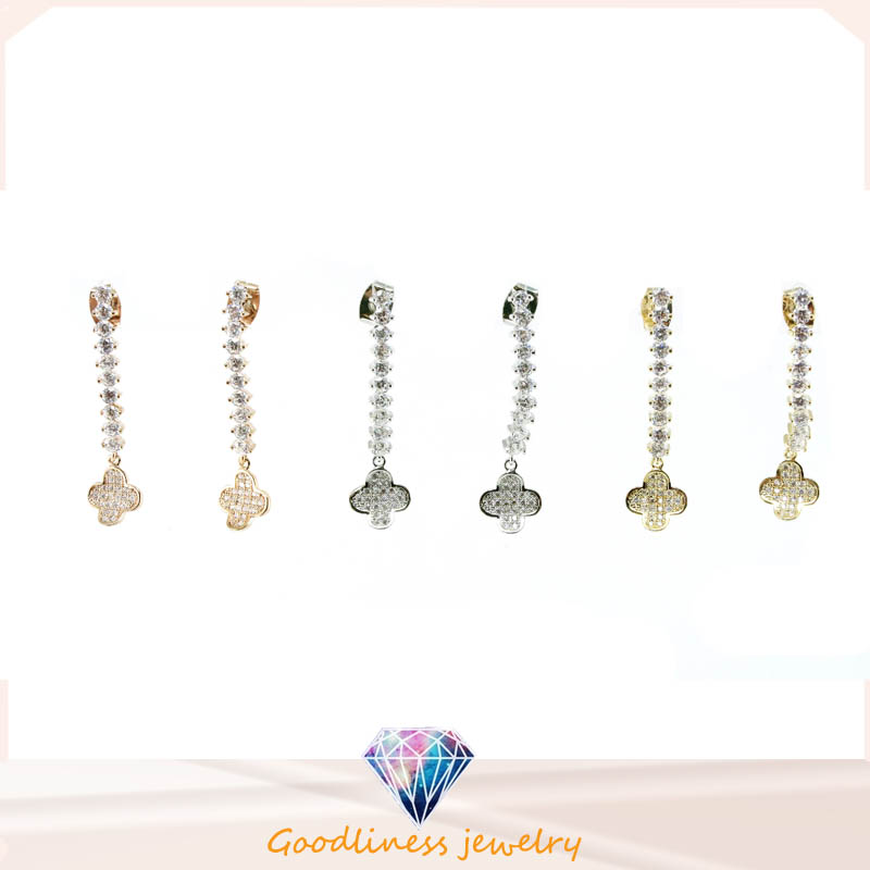 Simple & Fashion 925 Silver Earring with 3A CZ (E6503)