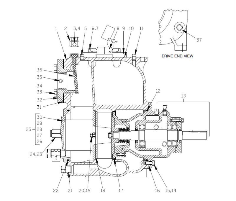 Self Priming Trash Sewage Diesel Engine Water Pump