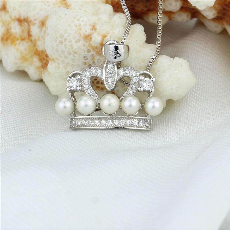 Crown Shape Cute Fashion Jewelry Natural Pearl Pendant