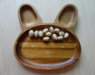 Acacia Natural Wood Rabbit Shape Snack Dish