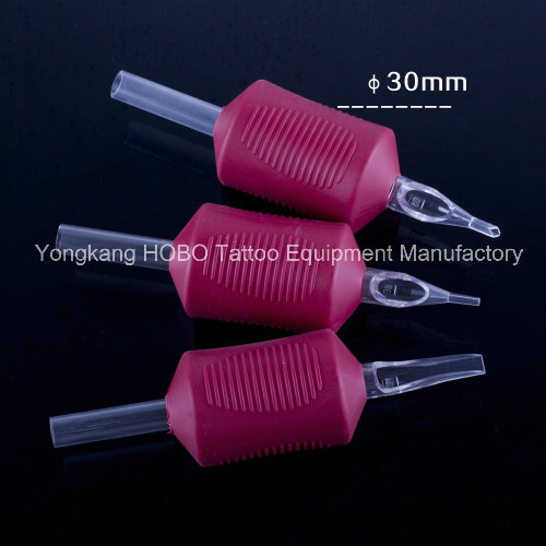 New Silicone Rubber Disposable Tattoo Grips with Black Tips 30mm