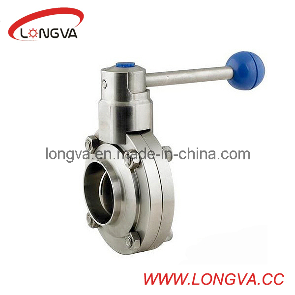 Sanitary Stainless Steel Butt Welded Butterfly Valve