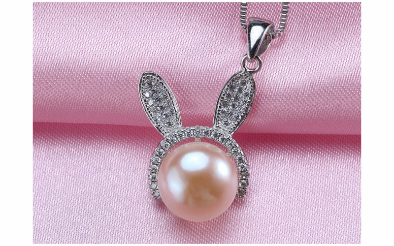 Real Freshwater Pearl Pendant 10-11mm Button Pearl Single Fashion Pearl Pendant