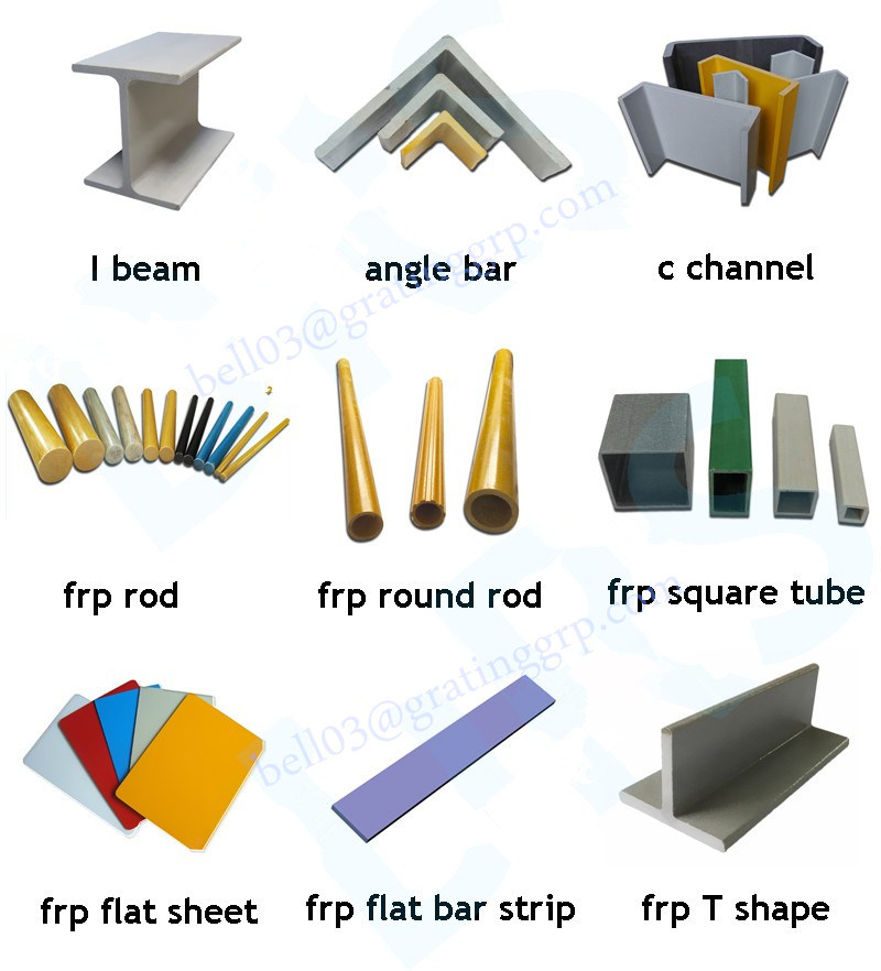 Fiberglass Pultruded Profiles/ FRP Shapes/ GRP Profiles