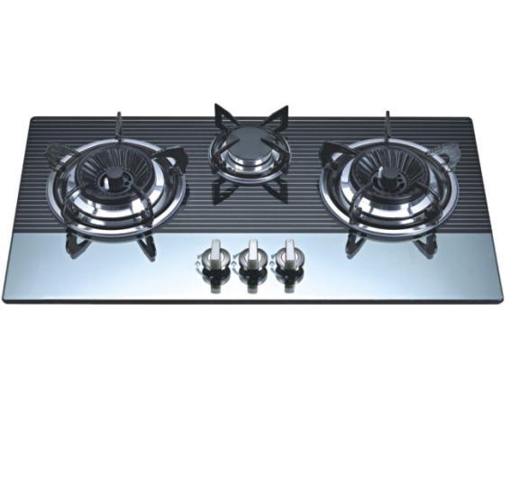 High Quality 3 Burners Gas Stove/Tempered Glass Gas Hob